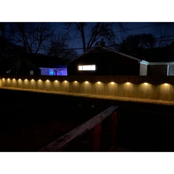 Solar Fence Lights 12 Pack, Fence Solar Lights IP65 Waterproof Outdoor - Picture 1 of 2